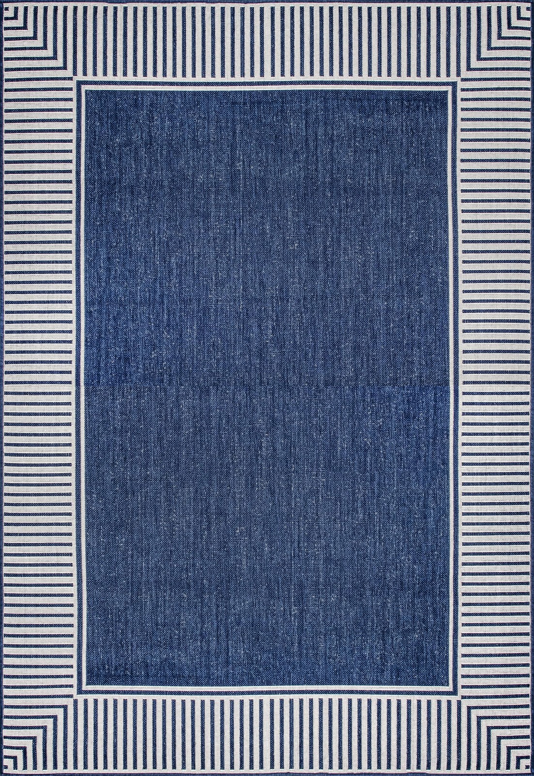 Nuloom Asha Navy/Ivory Area Rug 3’6″ x 5′ Indoor Outdoor Patio Deck Porch