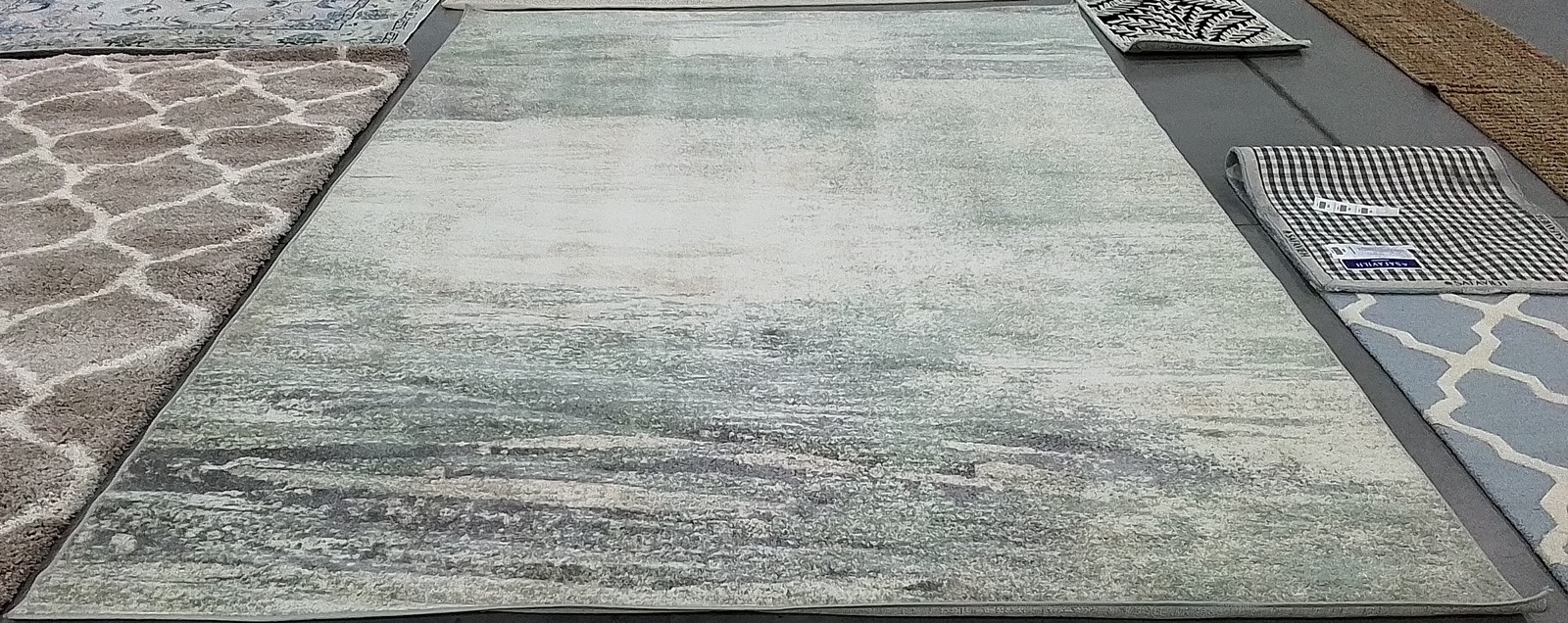 IVORY / SAGE 9′-0″ x 12′-0″ Back Stain Rug, Reduced Price 1172795822 ADR112W-9