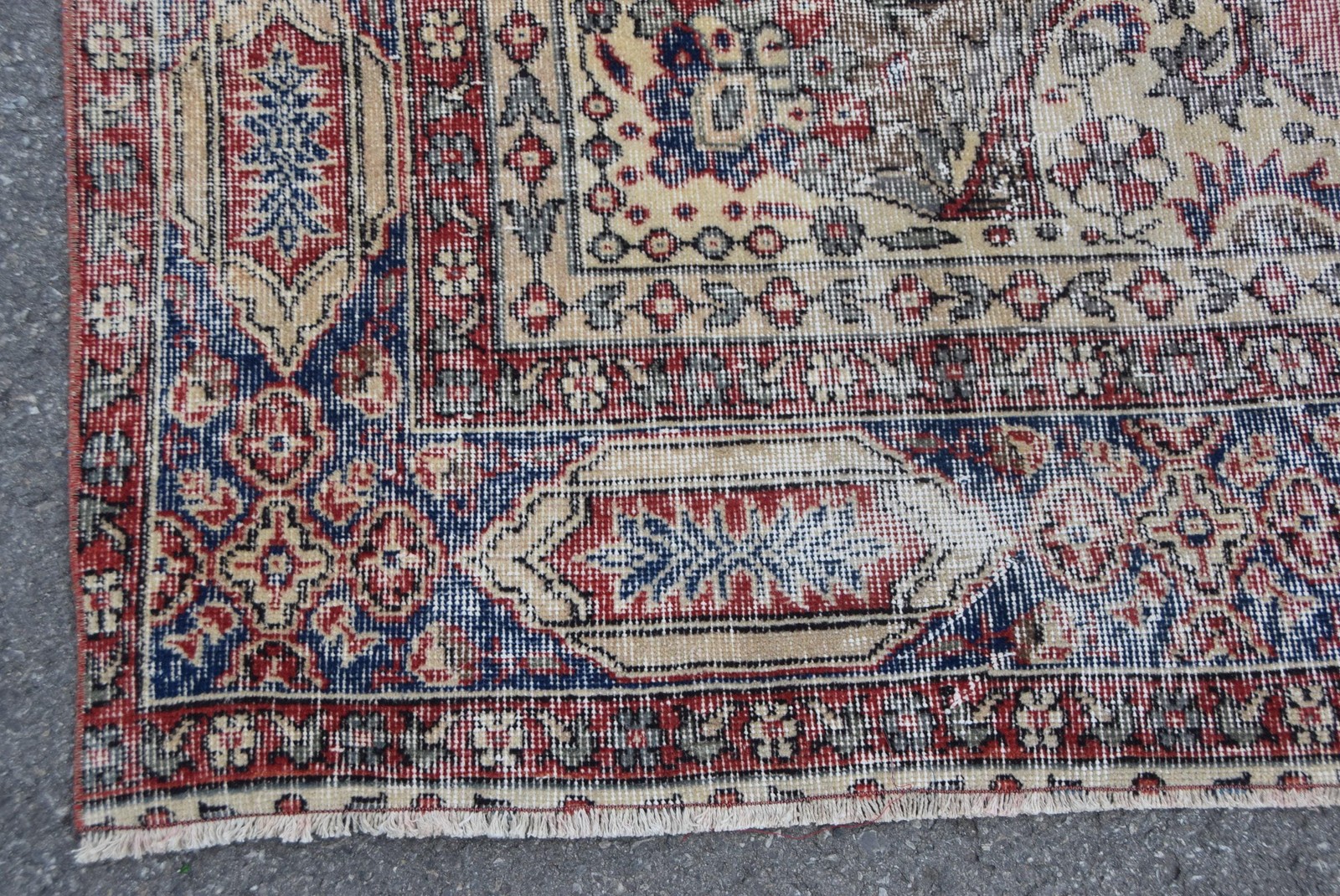 Turkish Vintage Rug 8,4×11,7 ft (255×358 cm), Red Wool Rug