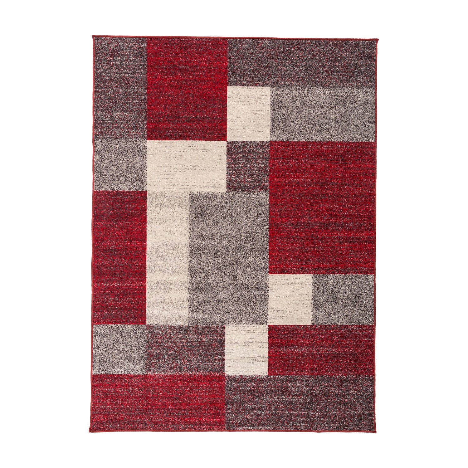 Rugshop Colorful Rug Modern Boxes Design Non-Slip Living Room Rugs Bedroom Rug
