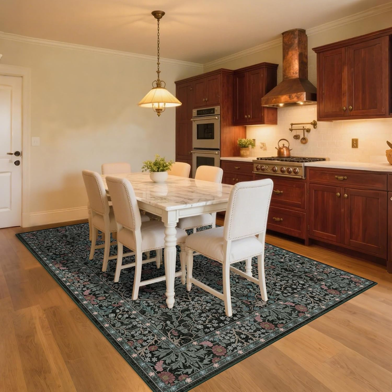8X10 Washable Area Rugs for Living Room, Stain Resistant Vintage Rugs for Dining