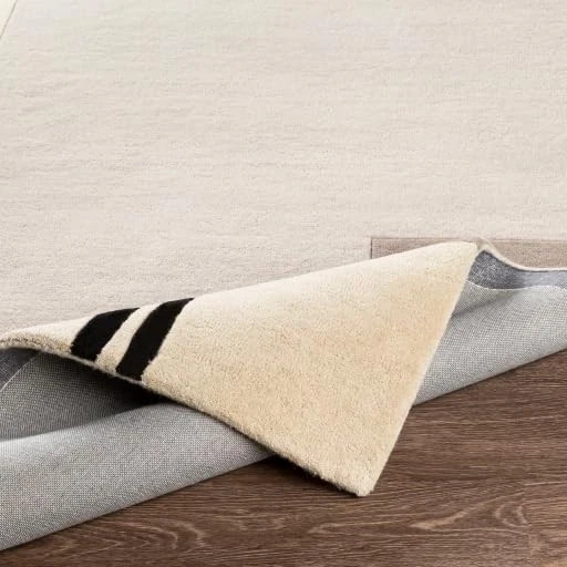 Handmade Hand Tufted Wool Rug Beige Abstract Modern Area Carpet