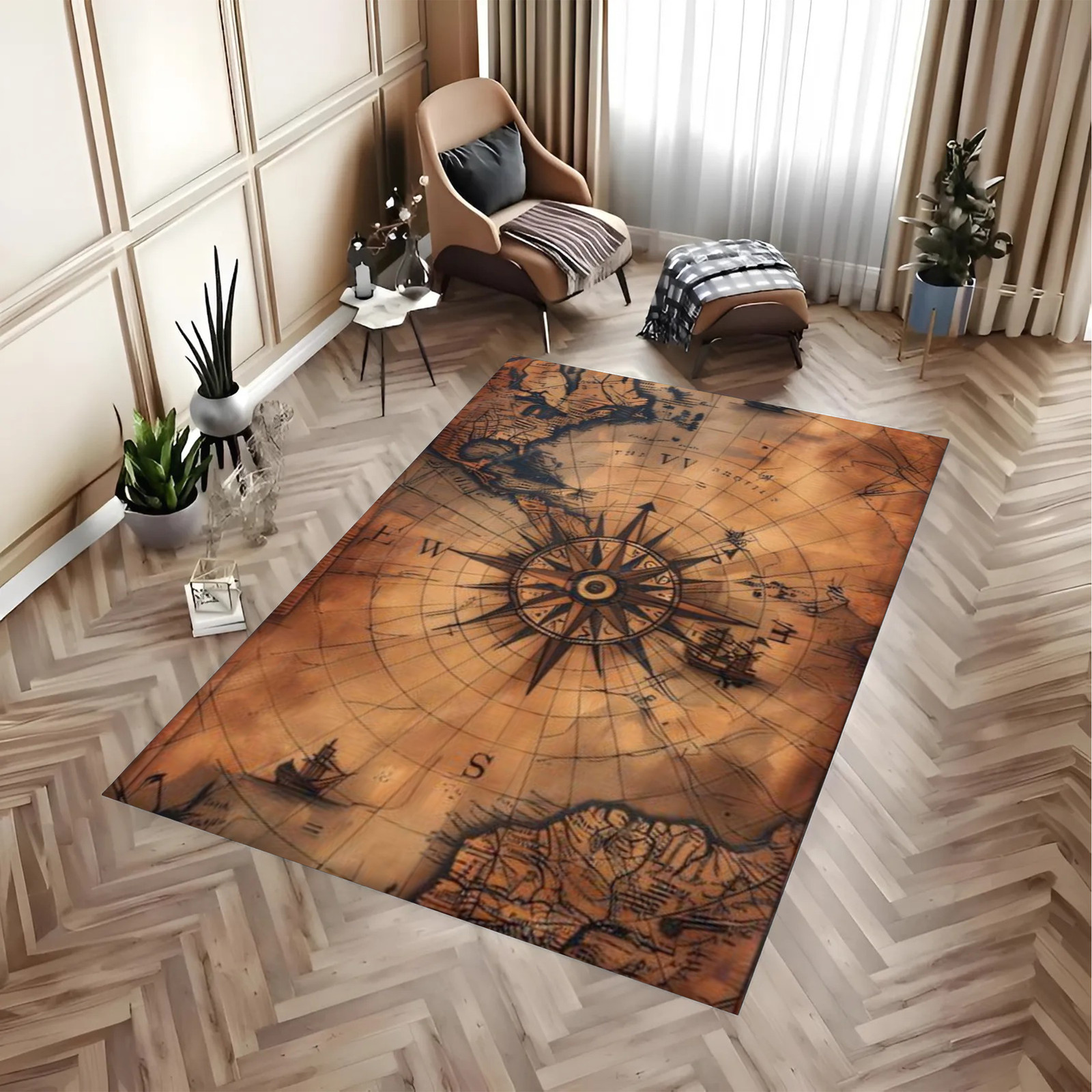Gothic Spiderwebs Bats & Roses Area Rug | Dark Romantic Home Decor