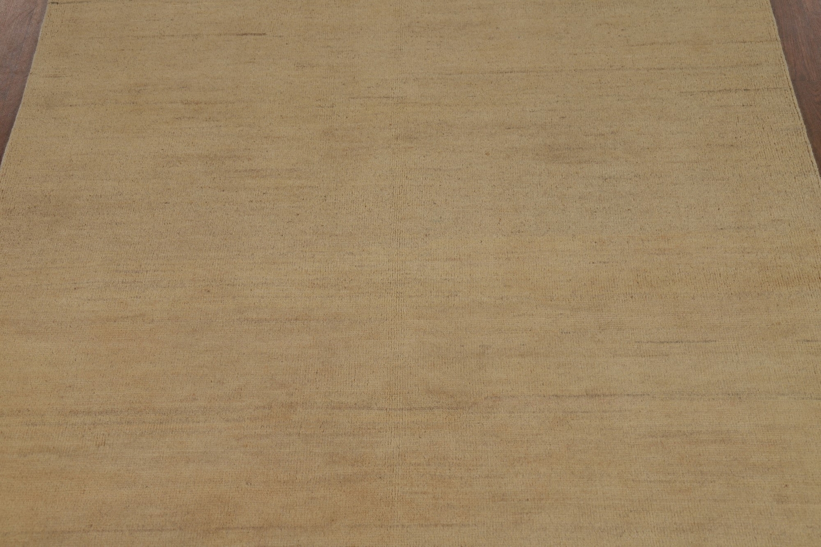 Handmade Gabbeh Solid Design Wool Modern Rug – Light Gold” 5×7 ft