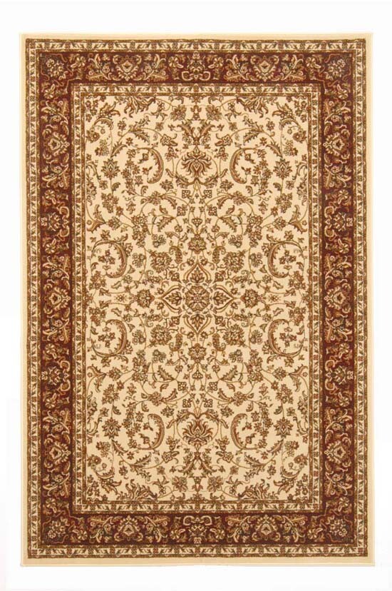 Ivory Bordered Medallion Persien All-Over Area Rug 1318 – Aprx 3′ 3″ x 5′ 4″