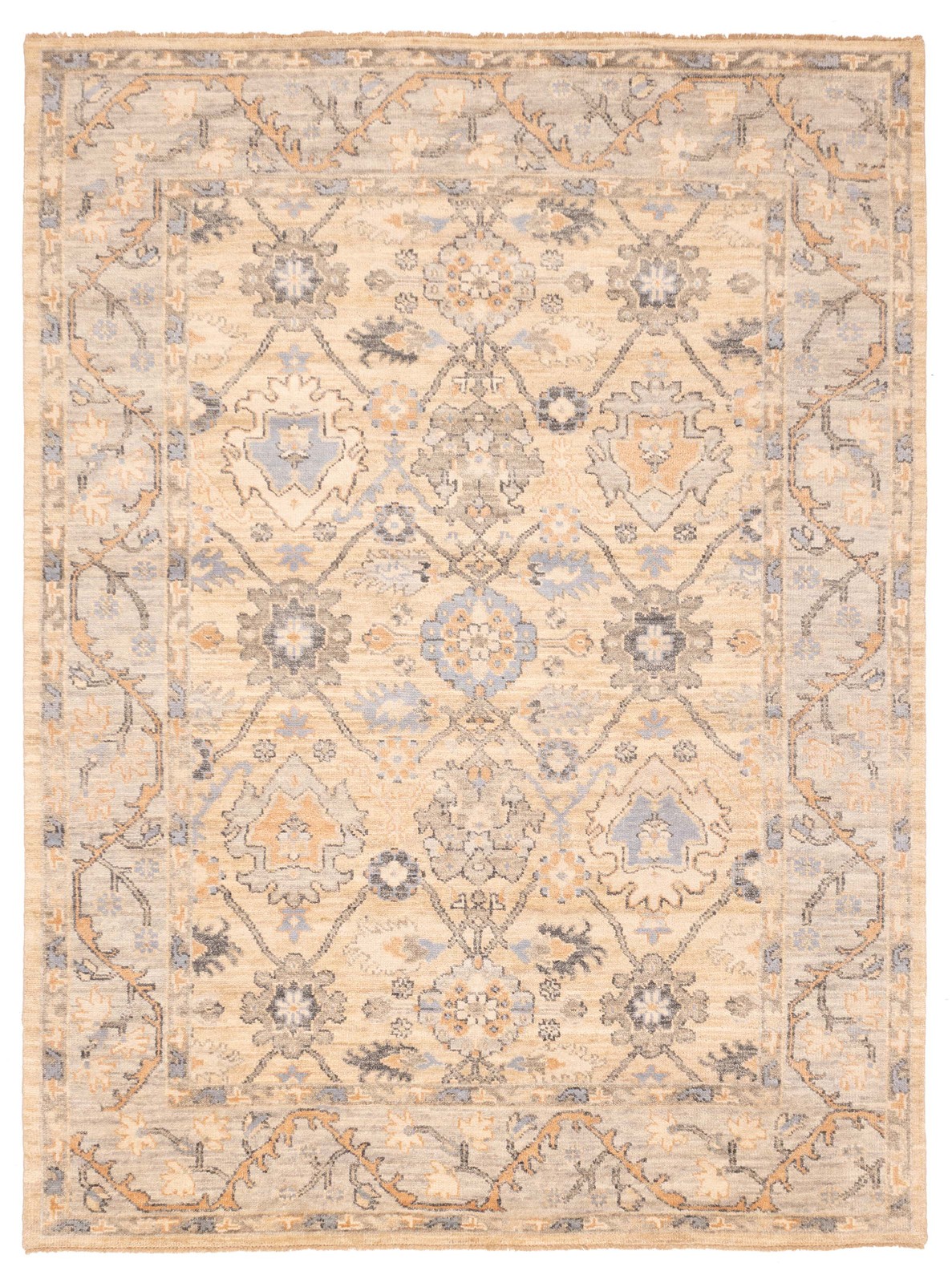 Traditional Hand-knotted Carpet 9’0″ x 12’2″ Wool Oriental Area Rug