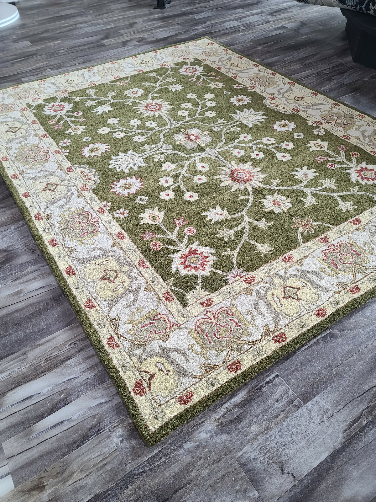 Arts & Crafts William Morris Style Hand Tufted Wool Area Rug **FREE SHIPPING**