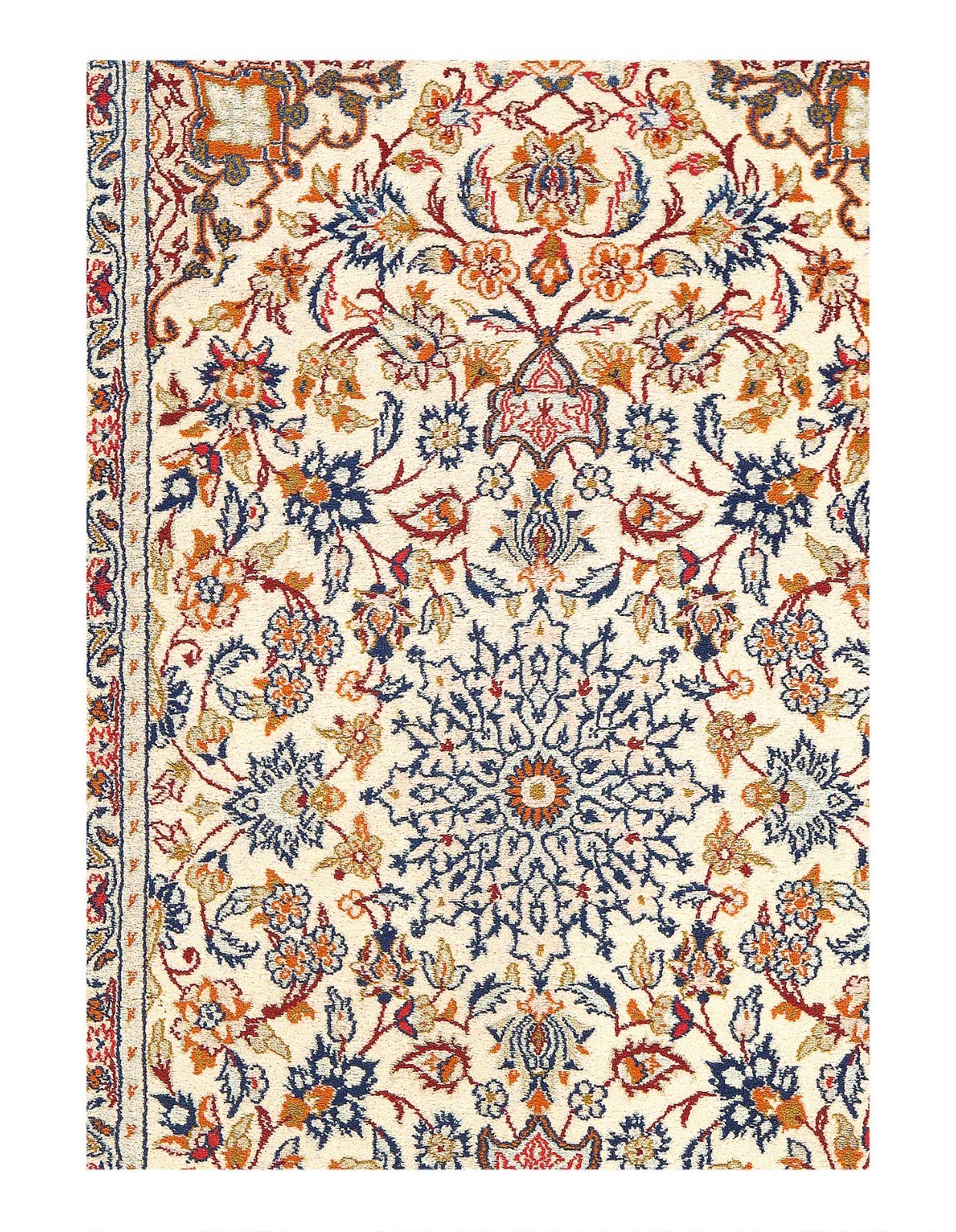 Ivory Color Fine Hand knotted Wool Rug 2’1” X 3’6”