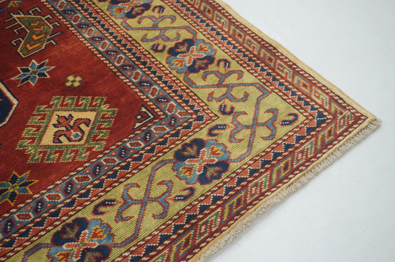 4×6 ft Red Shirvan Afghan Hand Knotted Wool Oriental Area Rug