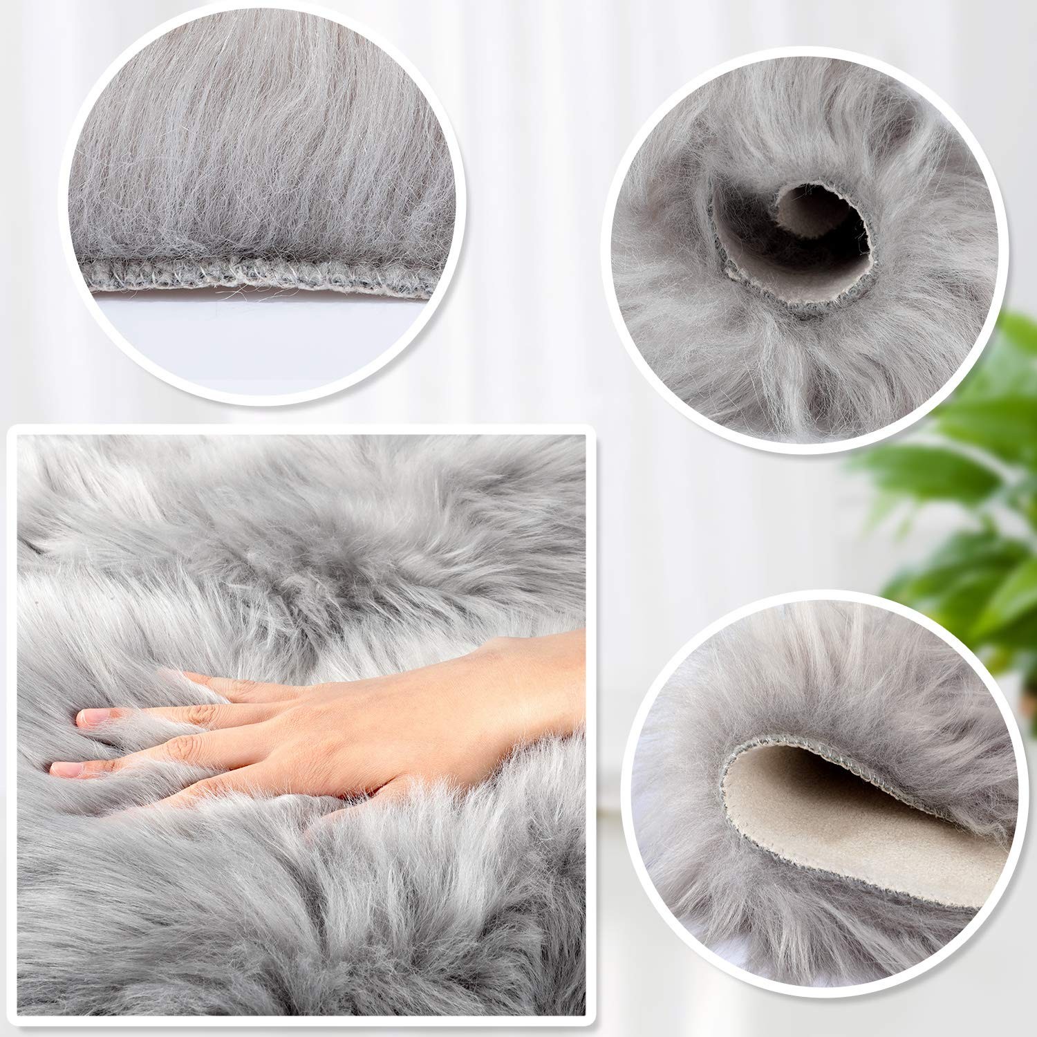 Mudder Heart Shaped Faux Fur Rug, Fluffy Photo Background Props for Product P…