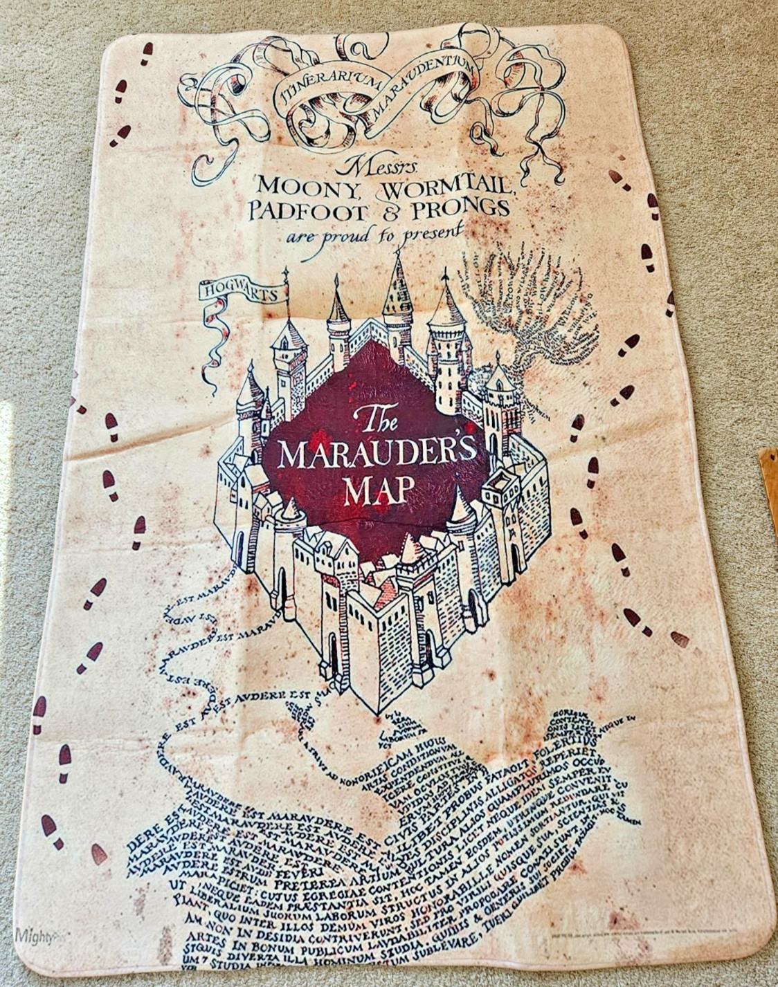 Harry Potter Marauder’s Map 3’x5′ Small Playroom Rug-New!