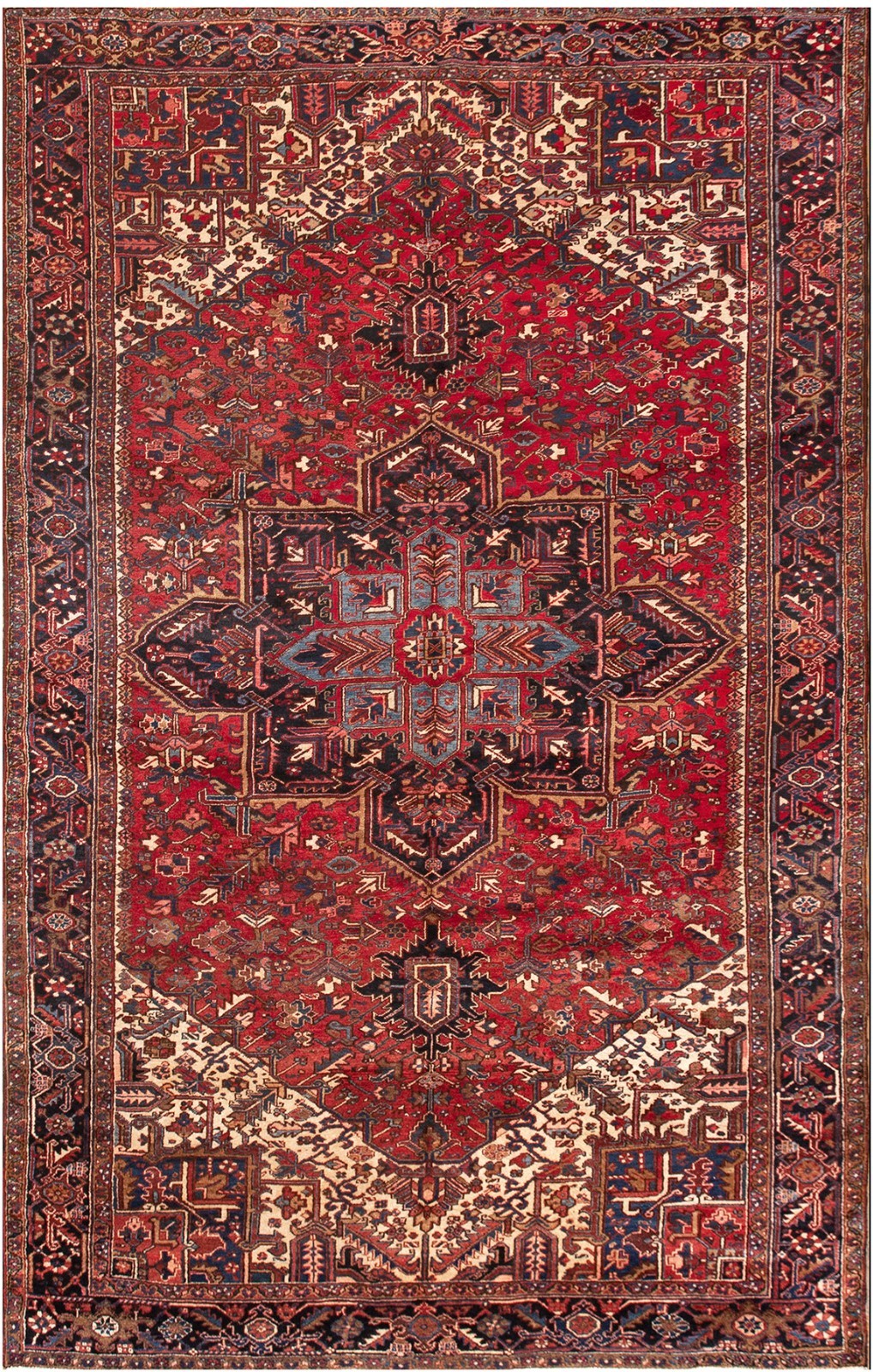 10×15 Fine Antique Rug Exceptional Traditional Rose Red 287cm x 469cm C.1930