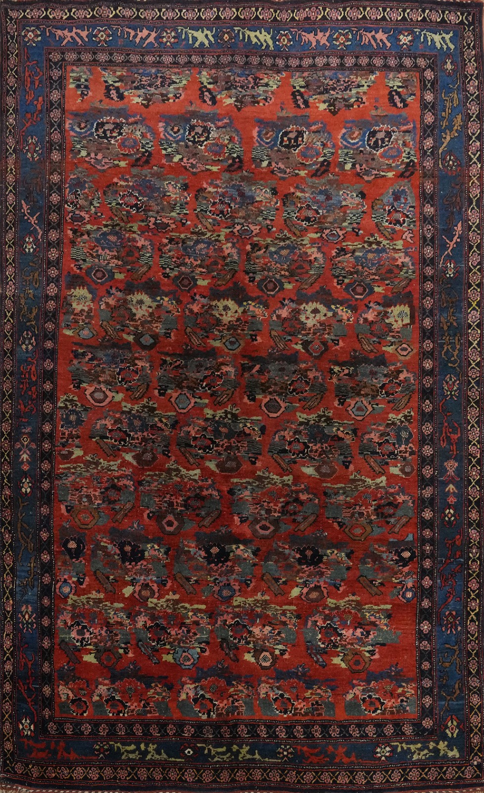 Vegetable Dye Wool Orange Rug 5×7