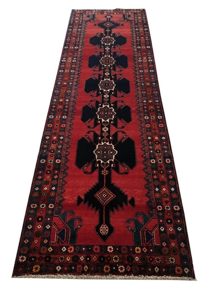4×14′ Red Traditional Hamaadan Rug 81525