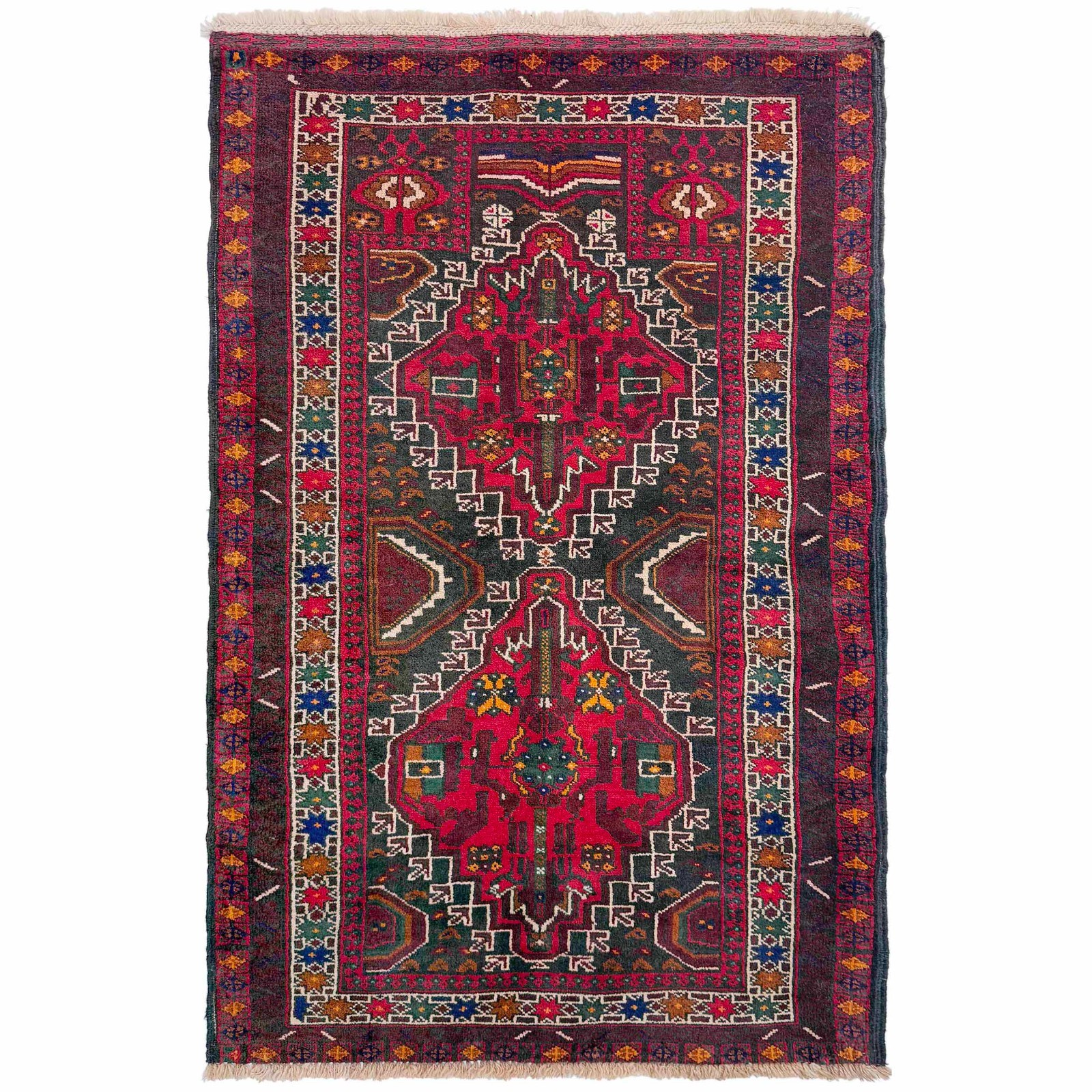 Tribal Handmade Traditional Rug 2’8×4’8Ft Home Decor Rug Pure Wool Carpet W36701