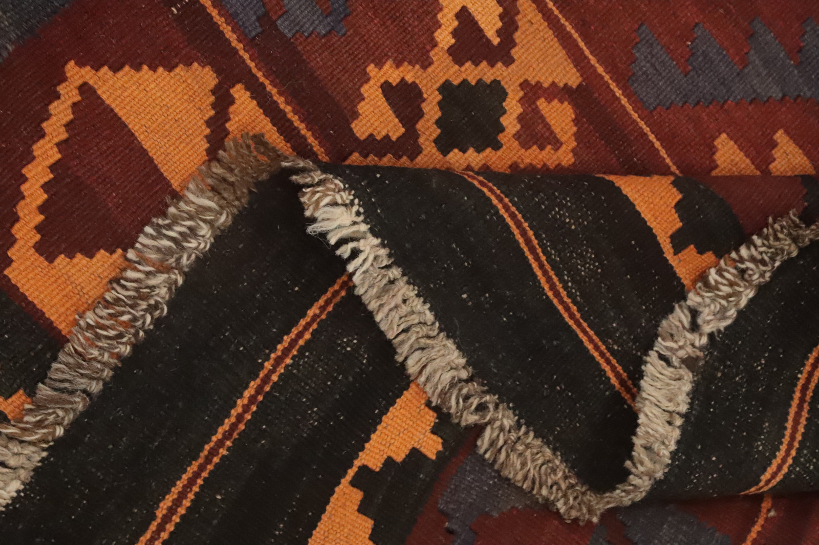 Flat Weave Kilim Vegetable Dye Oriental Area Rug 9×11 ft Tribal Style Carpet