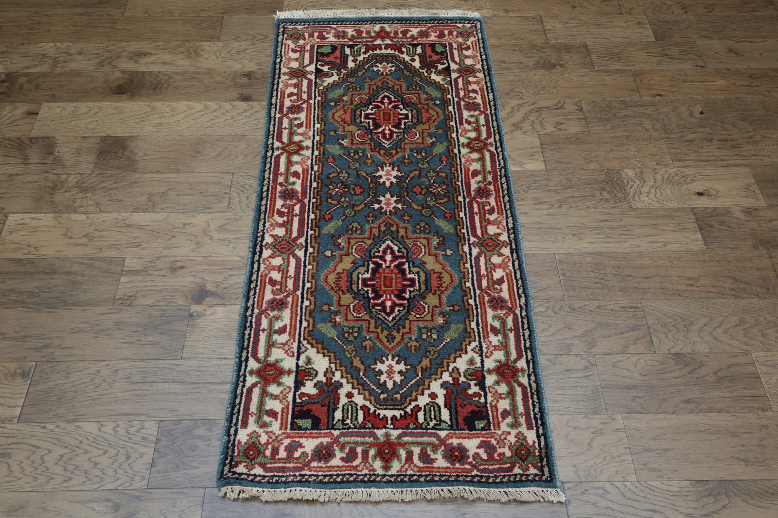 Handmade Medallion Oriental Wool Rug 3×6 Ft Traditional Geometric Hallway Carpet