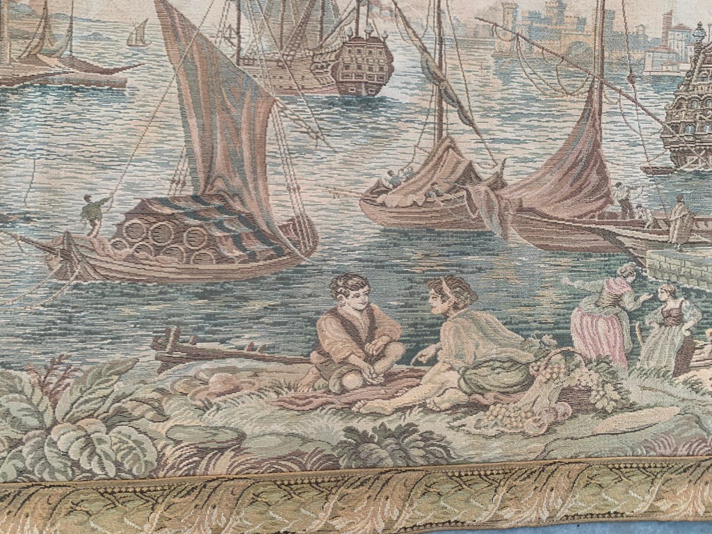 Vintage Tapestry, French Tapestry Sea side view Tapestry Home Decor 2x4ft