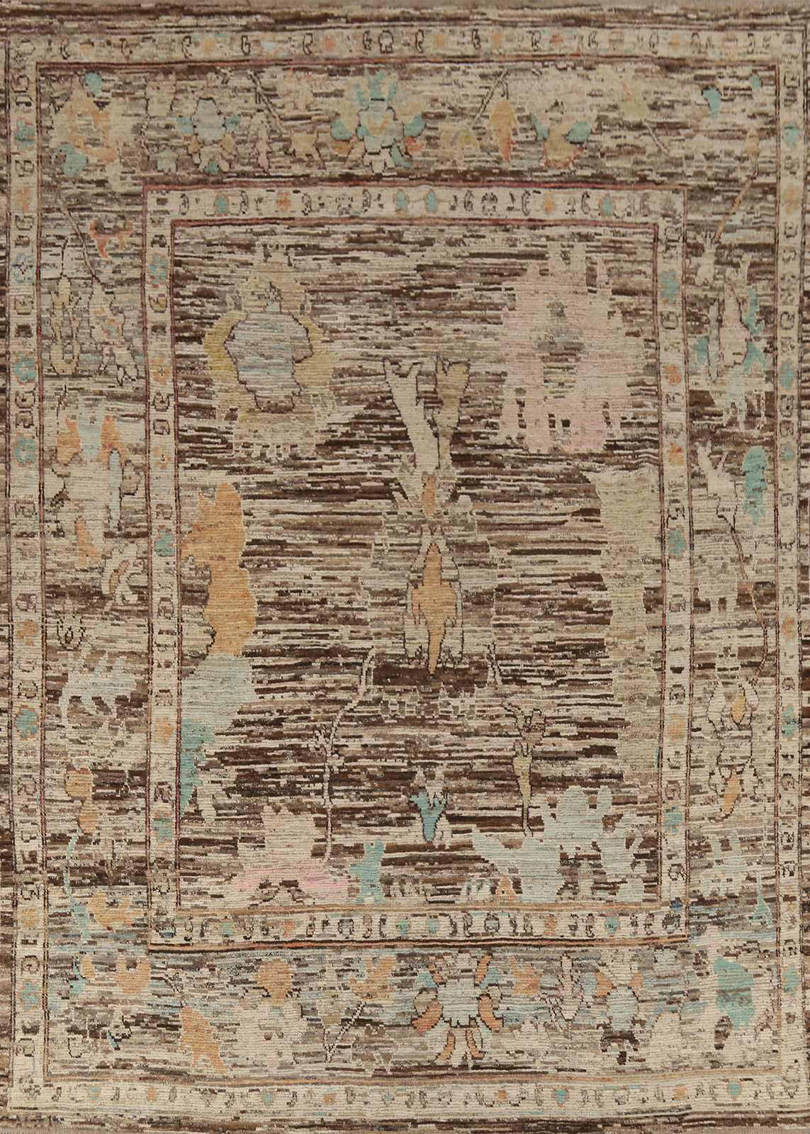 Vegetable Dye Traditional Oushak Turkish Handmade Rug 9×11 ft Room Sized Carpet