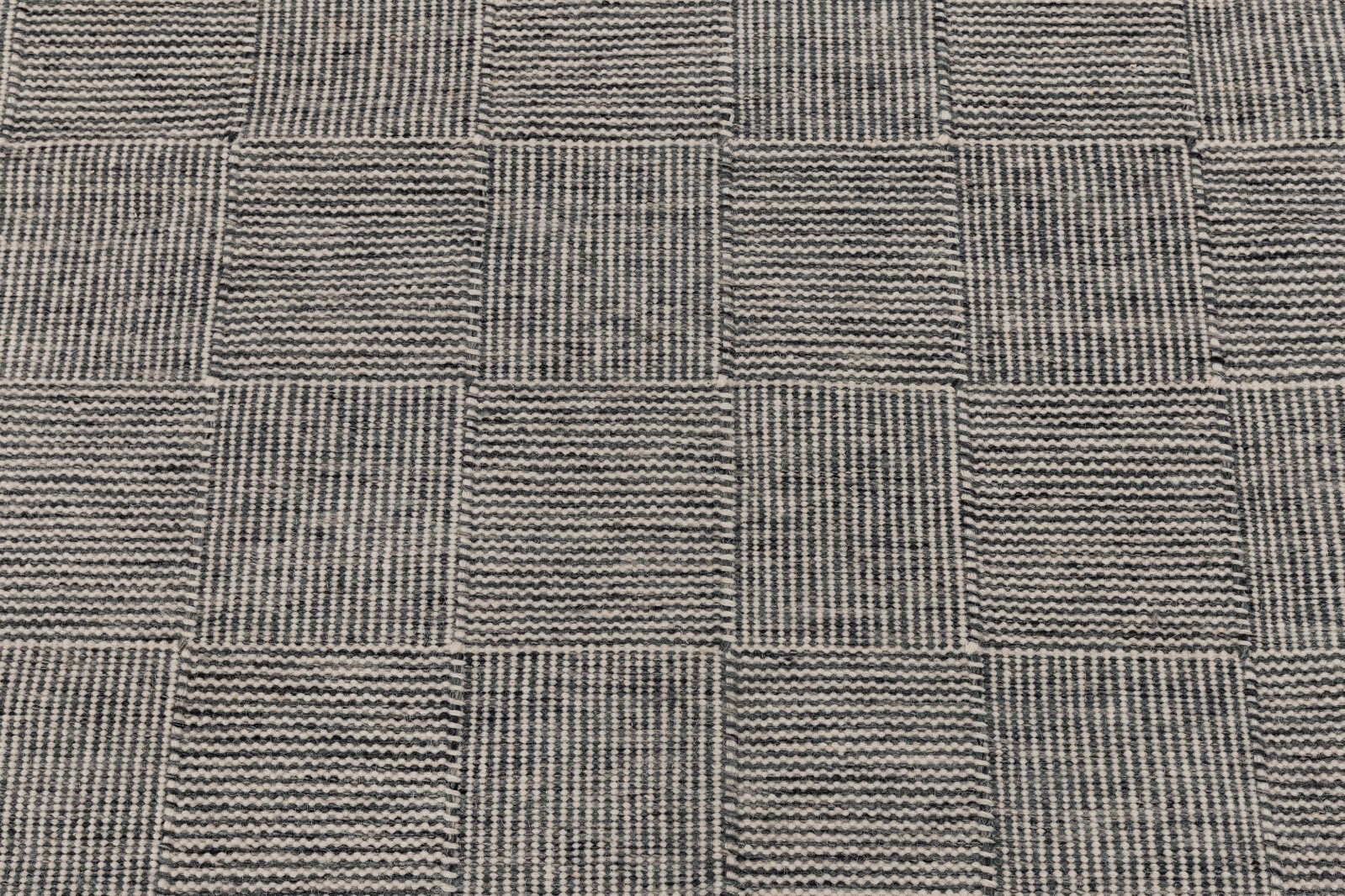 Bluish Grey Wool Hand Woven Flatweave Kilim Modern Boho Customize Rug