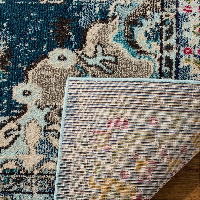 Long Runner Traditional Oriental Medallion Blue Area Rug **FREE SHIPPING**