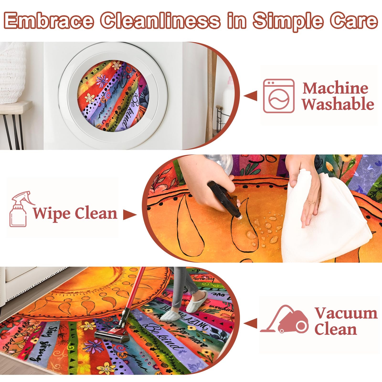 Sun Door Mat Indoor Entrance Inspirational Quotes Welcome Mat Half Circle Front