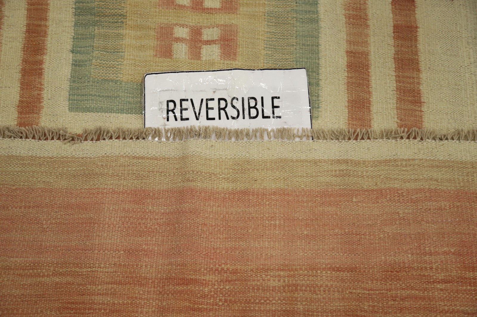 Pastel Geometric Kilim Reversible Area Rug 5×8 Multi-Layered Rectangle Design