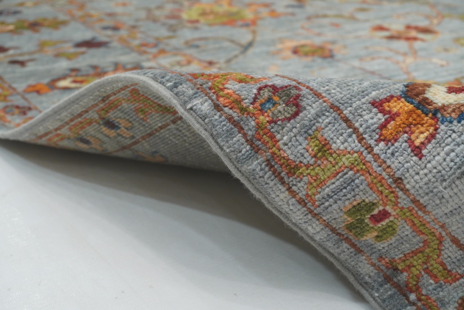 5×7 ft Gray Waziri Afghan Hand Knotted Wool Oriental Rug