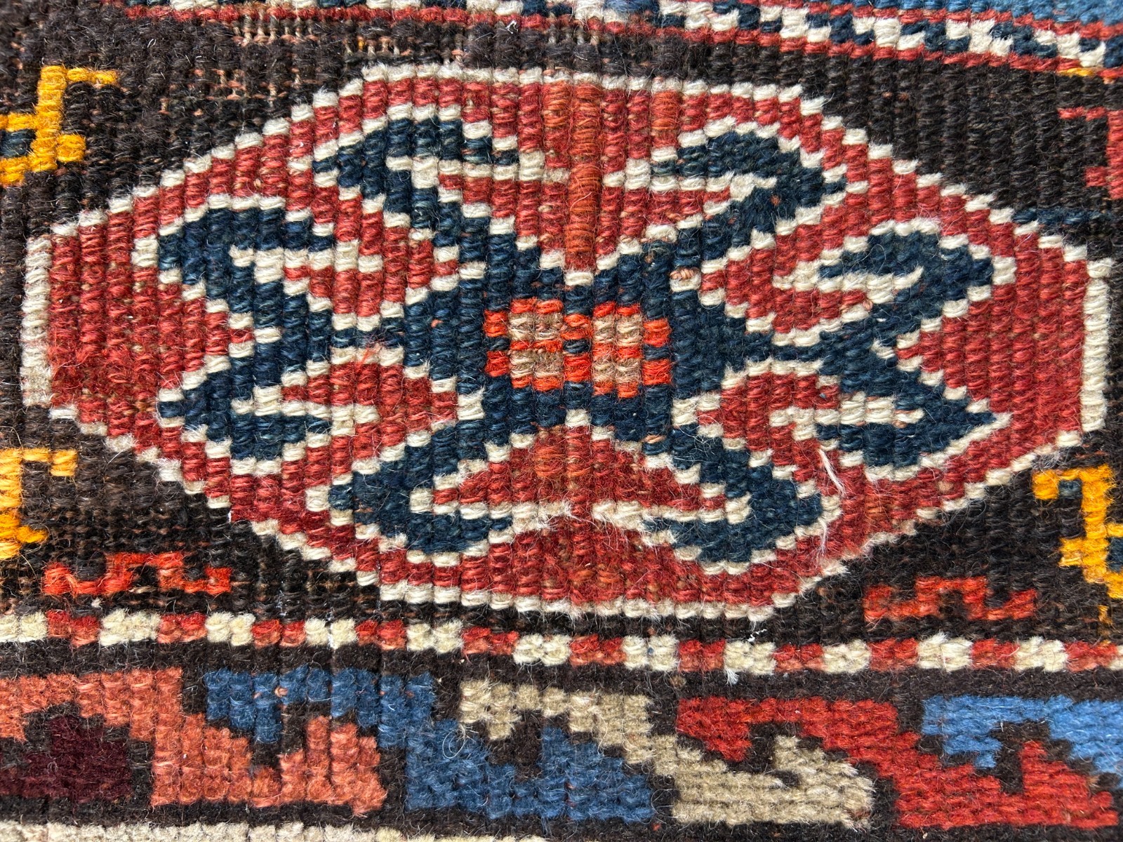 4’4″x6’4″ Antique Hand-knotted Wool Geometric Caucasian Area Rug – Russian 4×6