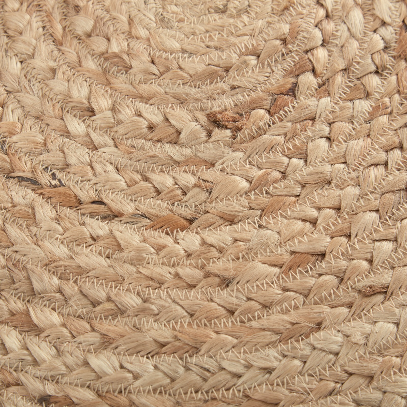 Harlow Jute Rug w/ Pad 3ft Round Natural Rustic Primitive Country Cottage