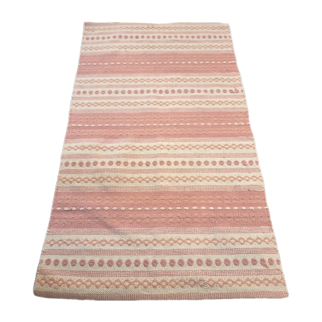 Woven Rug Pink And Ivory 58×33 Bedroom Bath Baby Room