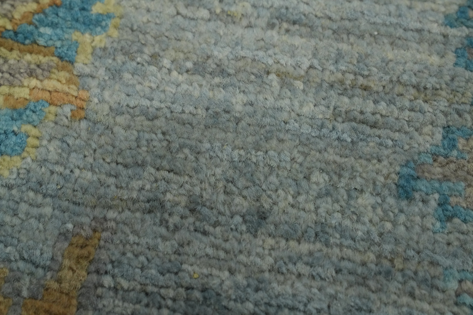 All-Over Pattern Oushak Vegetable Dye Turkish Rug 6×8 Handmade for Living Room