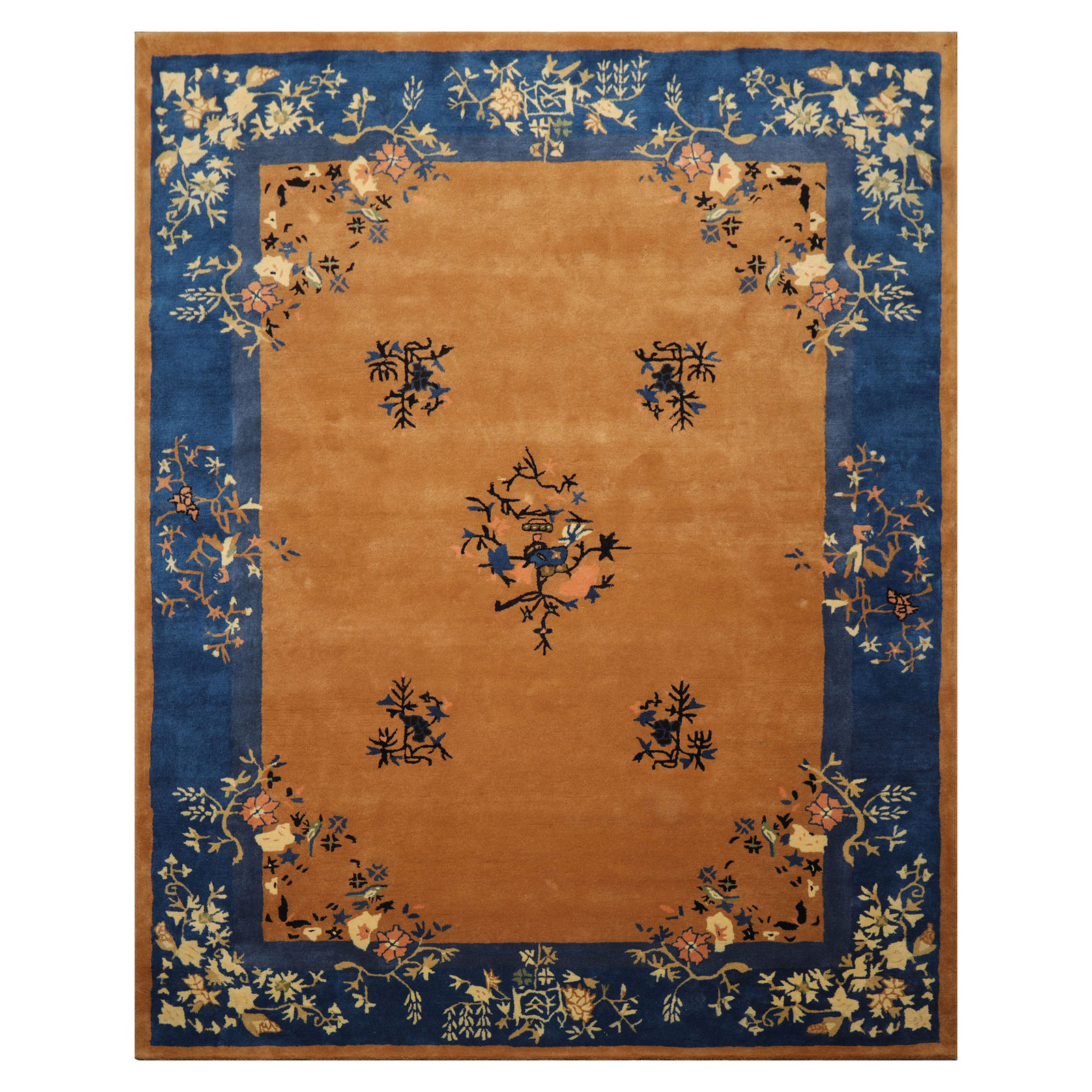 LoomBloom Multi Sizes Camel Hand Tufted Chinese Art Deco New Zealand Wool Rug