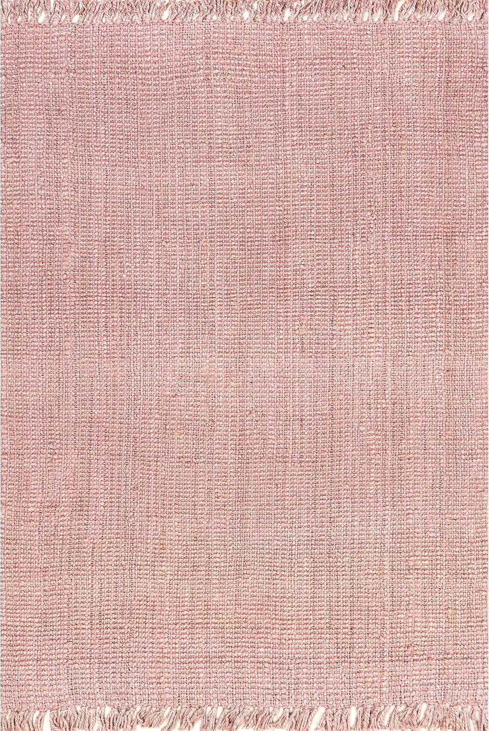 Handmade Daniela Pink Jute Area Rug, 5′ x 8′, Soft & Durable