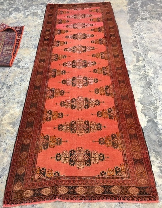 Vintage Afghan Runner,Kitchen Runner,Hallway Runner,Hand Knotted Runner,3×9 ft