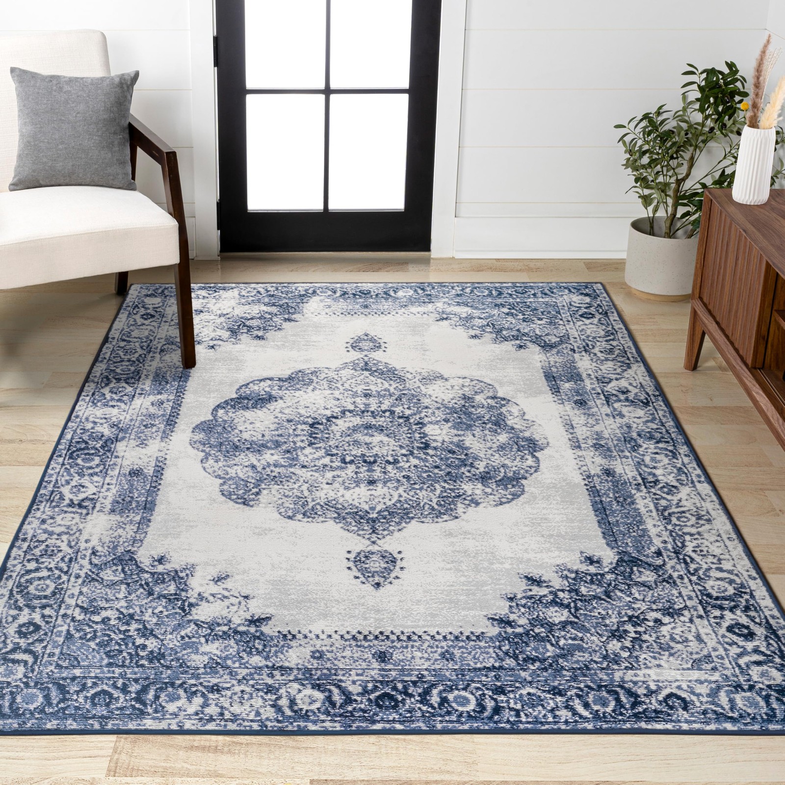 JONATHAN Y MDP403A-8 Rosalia Cottage Medallion Indoor Area-Rug Vintage Bohemian