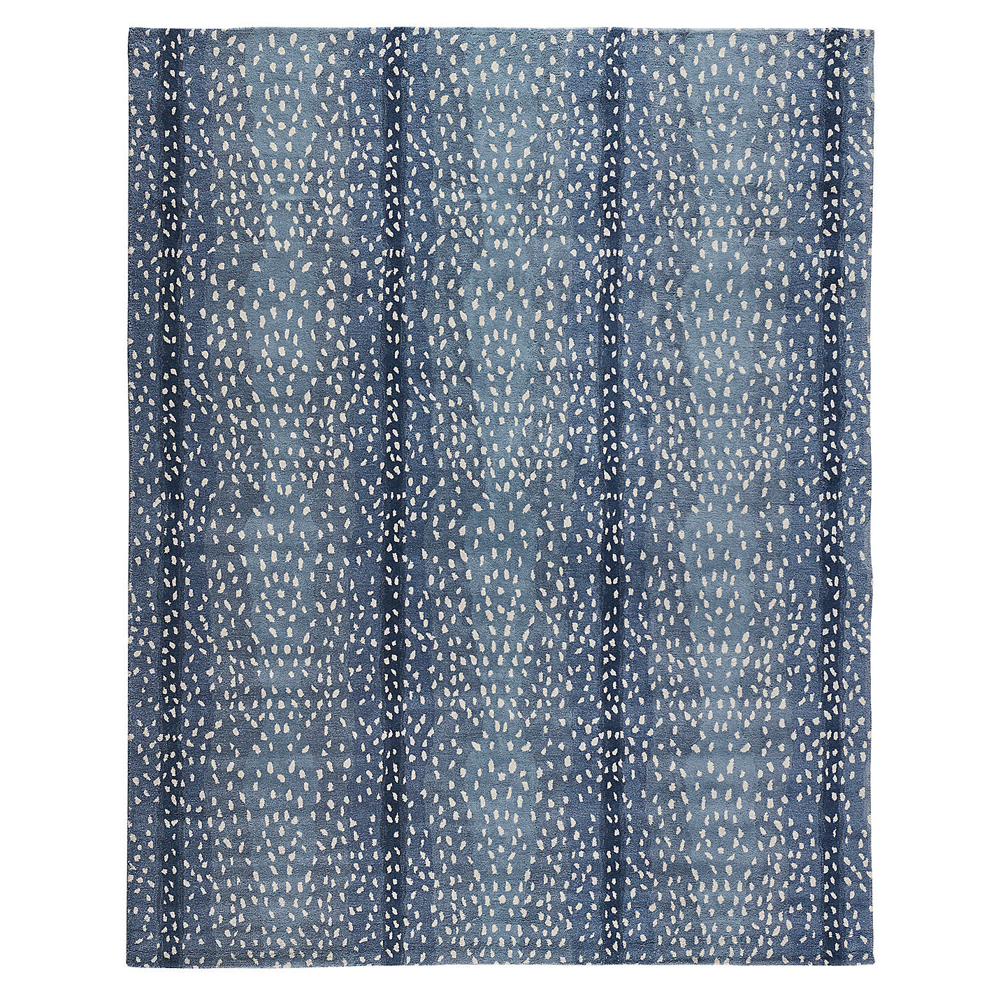 Antelope Blue Wool Tufted Area Rug – Modern Animal Print Design for Living Room