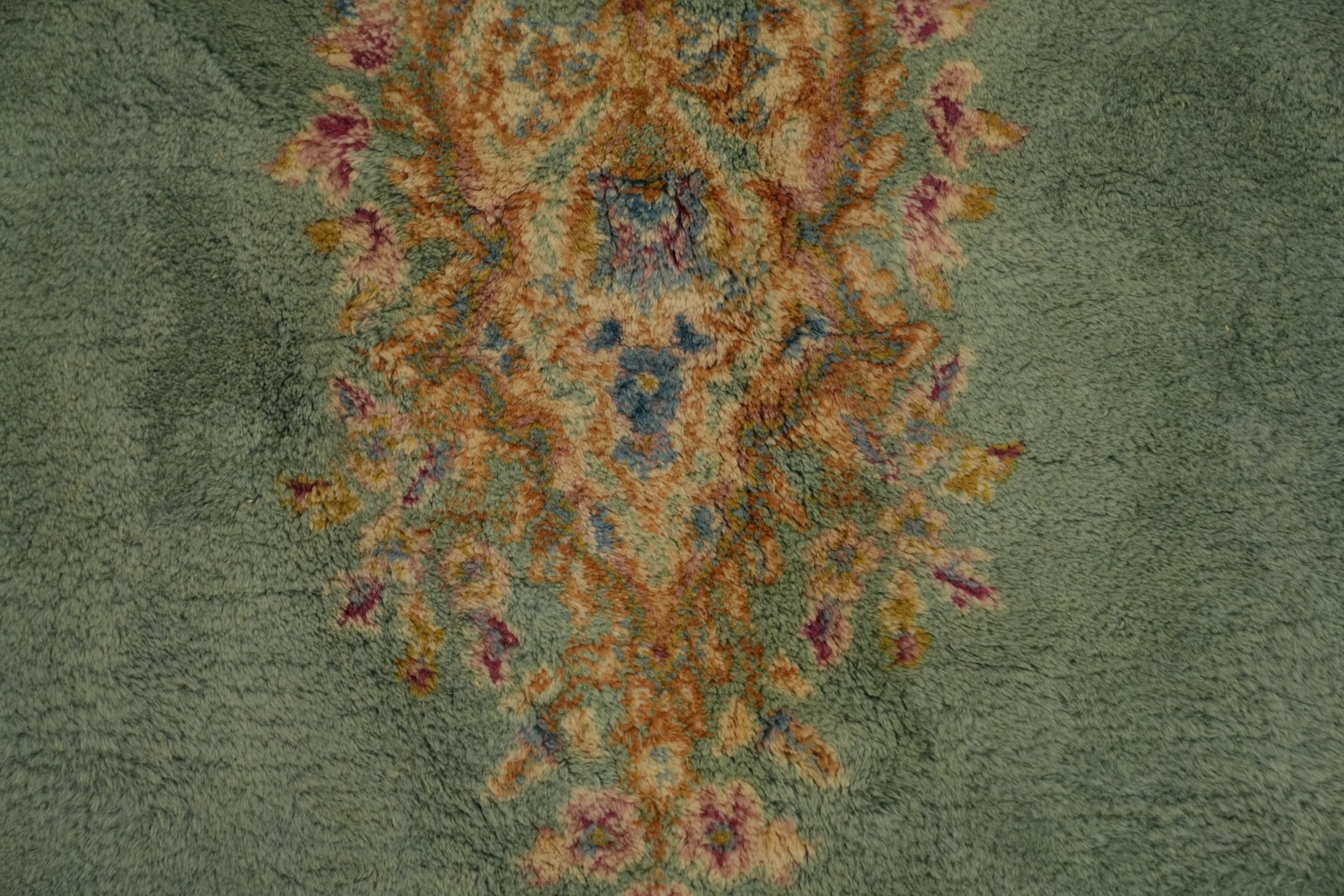 Vegetable Dye Vintage Green Traditional Large Rug 11×21 ft Hand-knotted Wool
