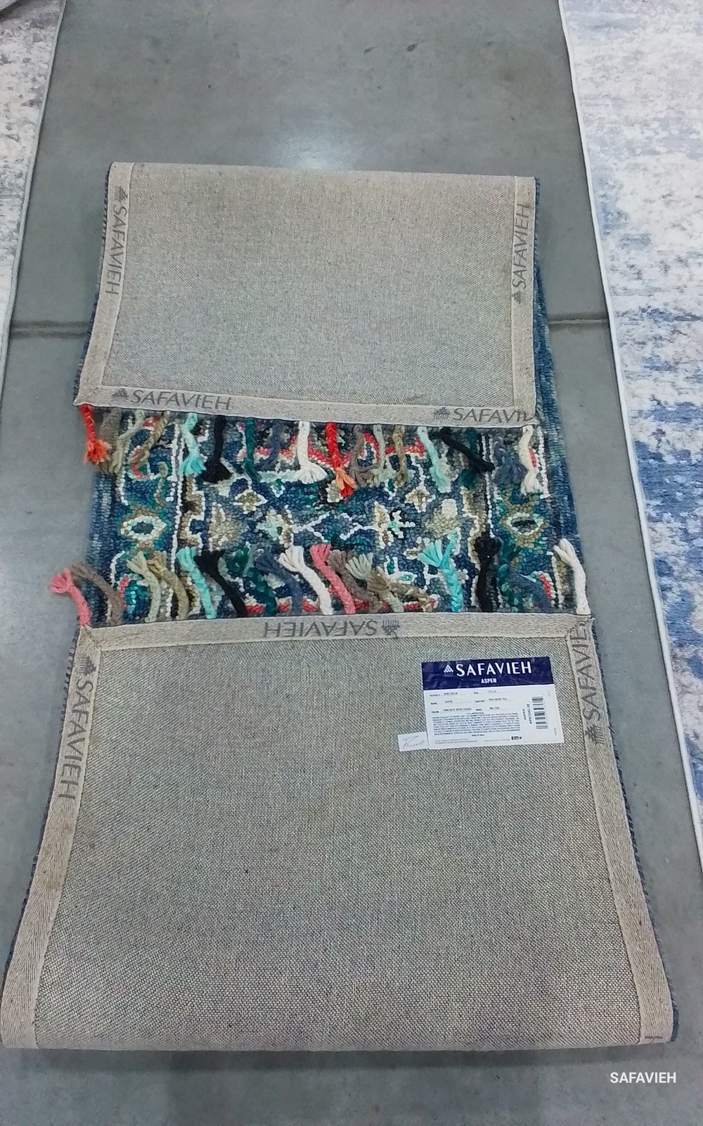 PINK / BLUE 2′-3″ x 8′-0″ Flaw in Rug, Reduced Price 1172808512 APN124U-28