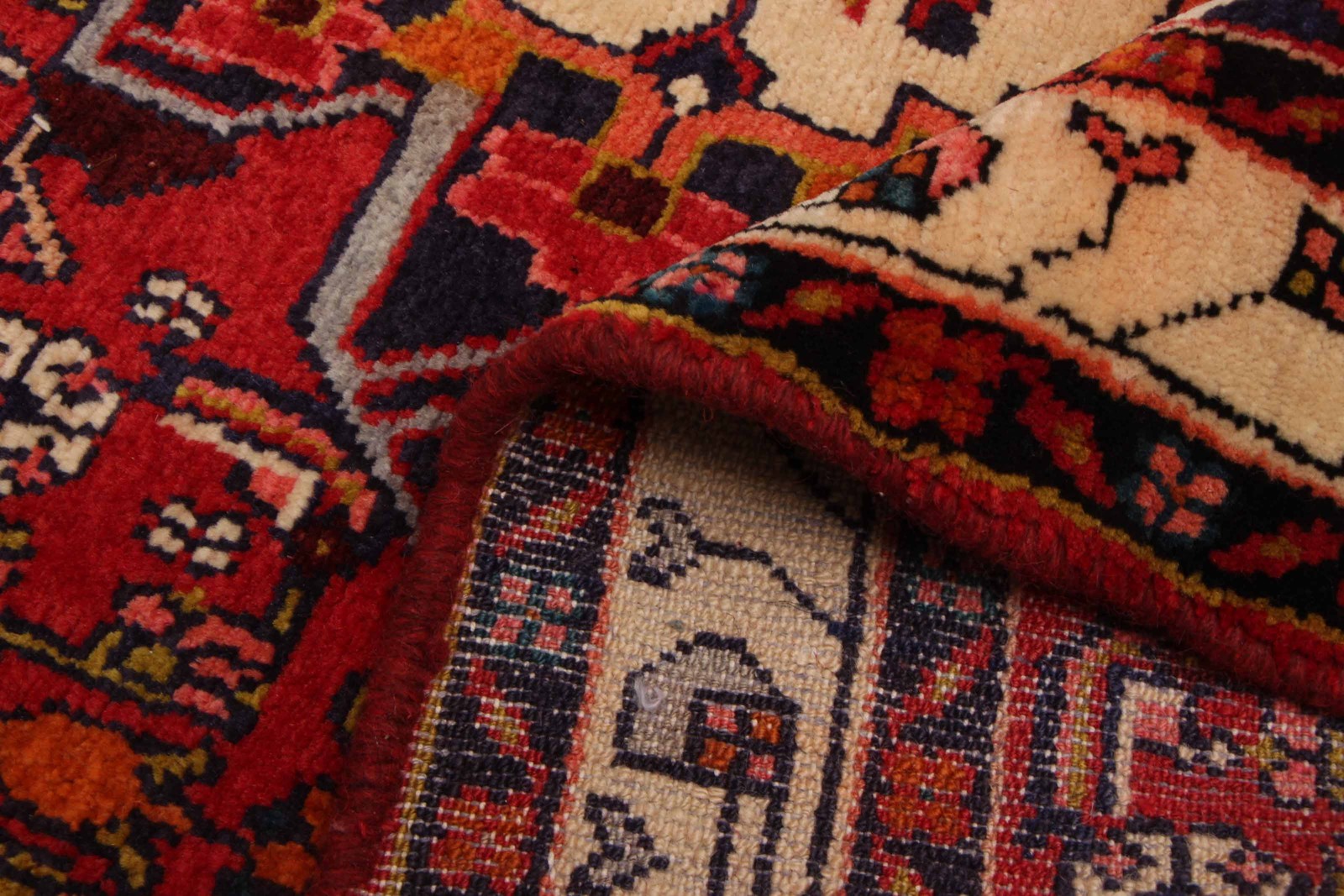 Vintage 3’7″ x 5’1″ Traditional Hand Knotted Vegetable Dye Wool Area Rug