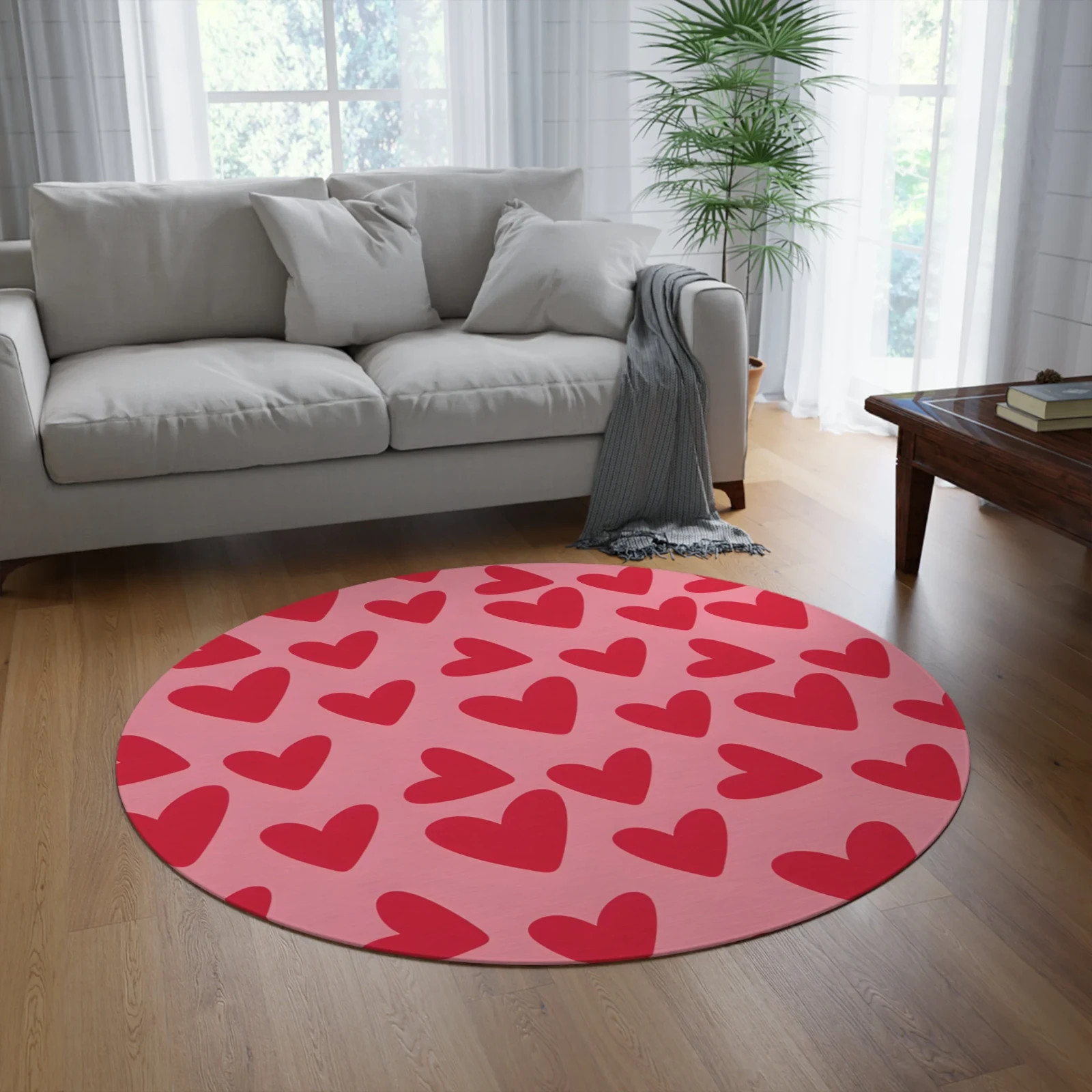 Love Heart Rug, Soft Rug for Bedroom, Pink Room Decor, romantic room decor, rugs
