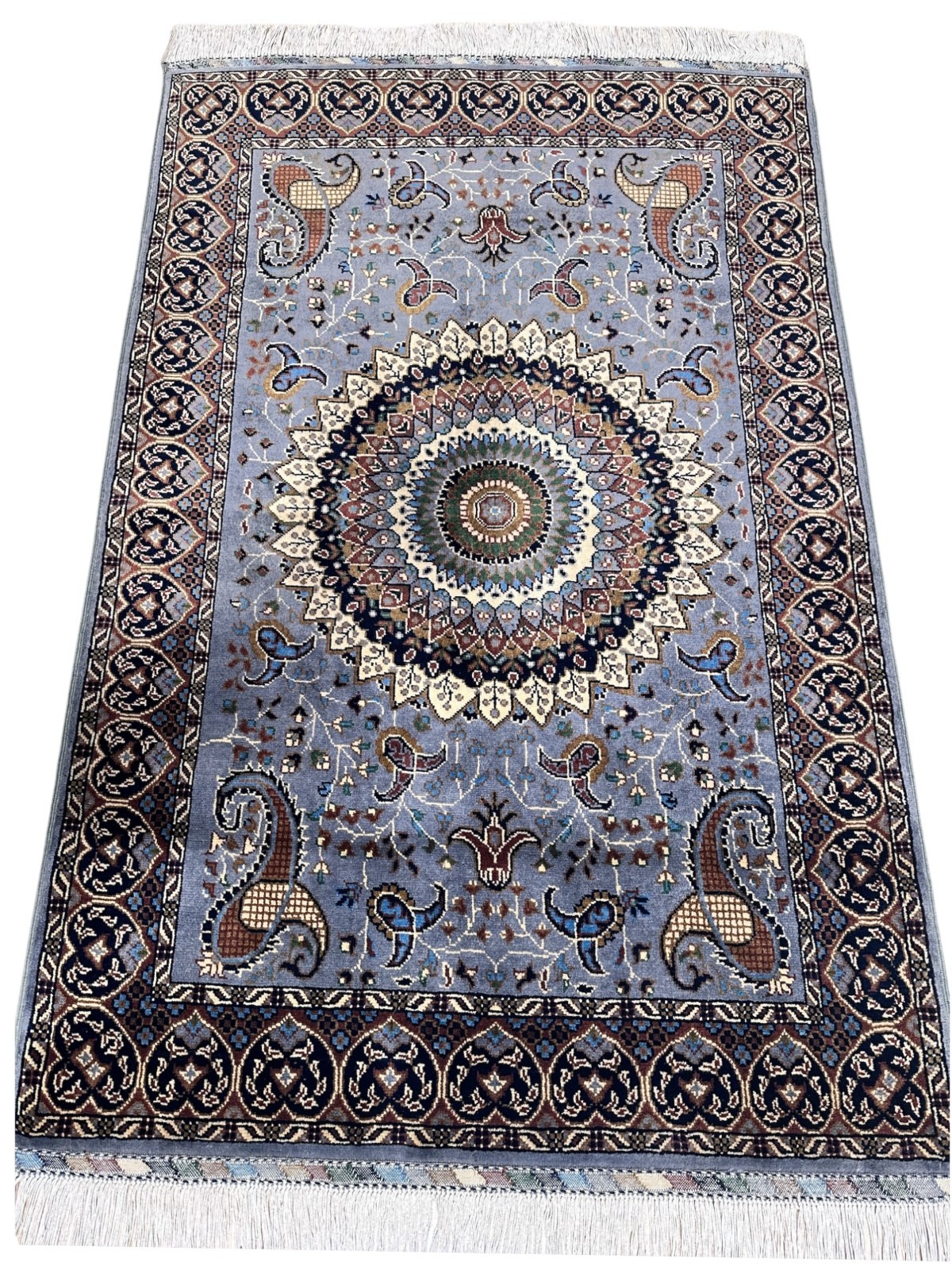 Hand-Knotted Parak Rug – Gray, 40” x 60” | Afghan Wool Rug