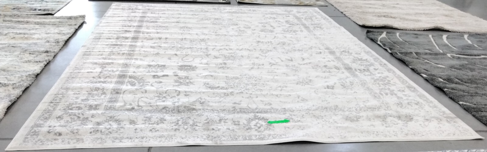 IVORY / SILVER 11′ X 15′ Stained Rug, Reduced Price 1172750095 ADR109C-1115