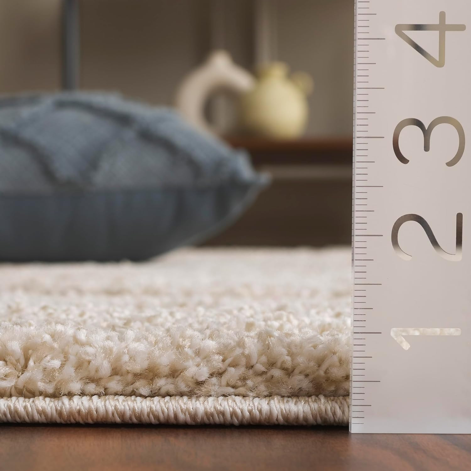 Florida Shag Runner Rug 2’3″ x 15′ – Cream & Beige, Non-Shedding, Easy Clean