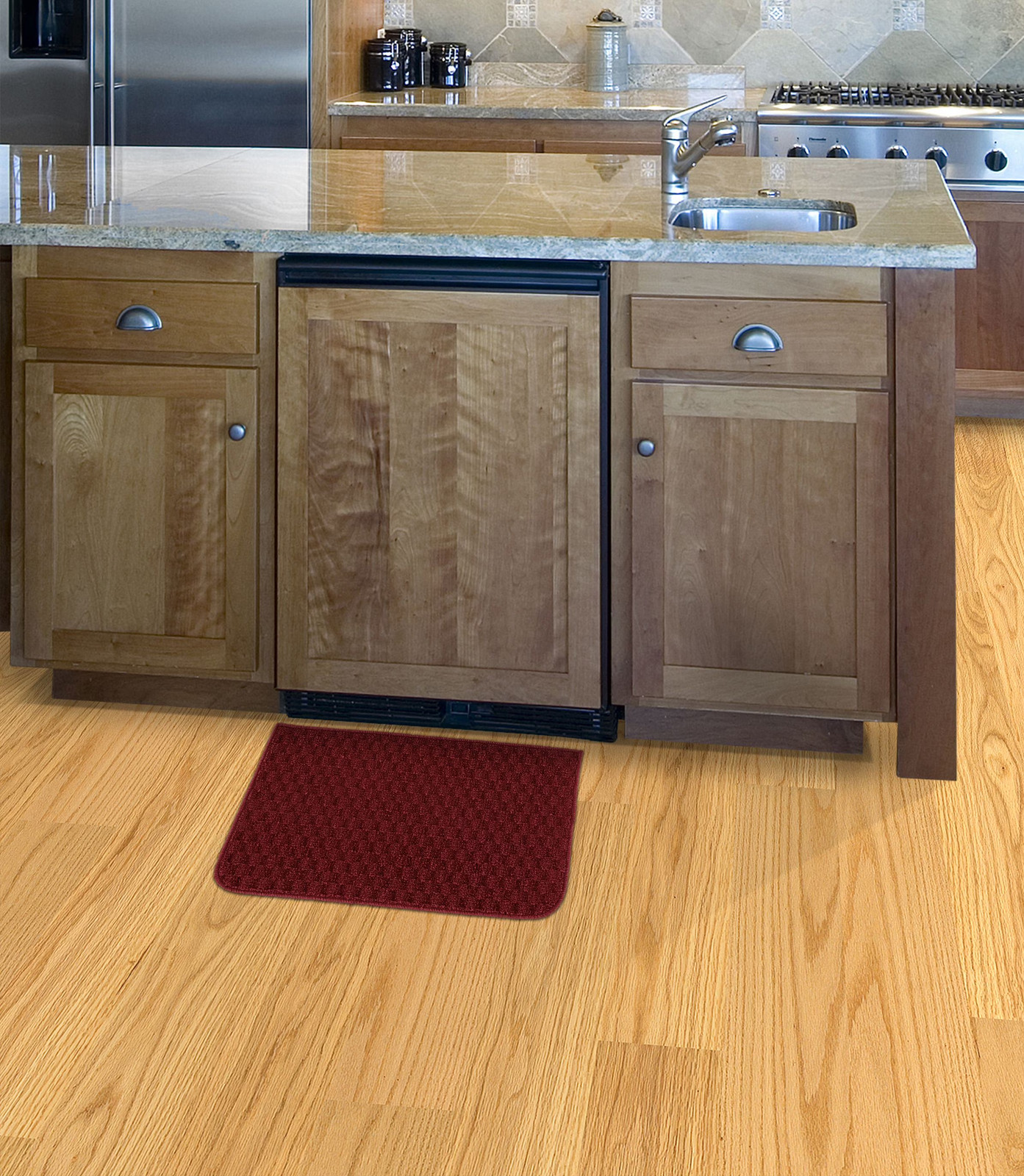 Garland Rug Town Square Chili Red Indoor Kitchen Rug