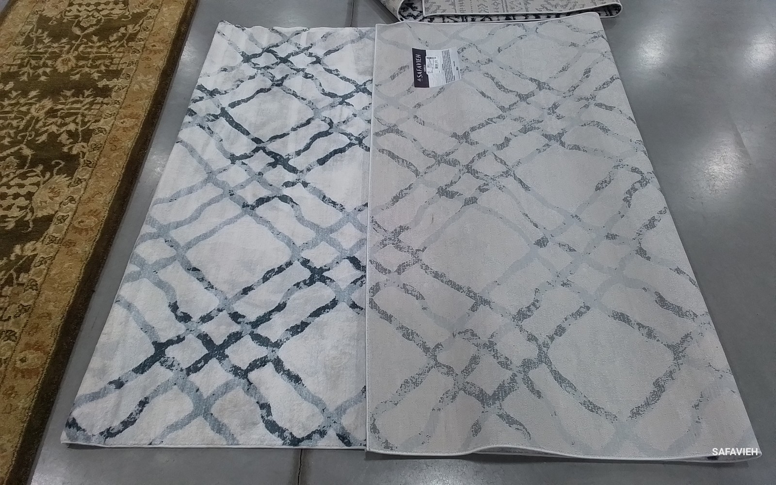 IVORY / TURQUOISE 5′-3″ x 7′-7″ Flaw in Rug, Reduced Price 1172796167 ISA957A-5