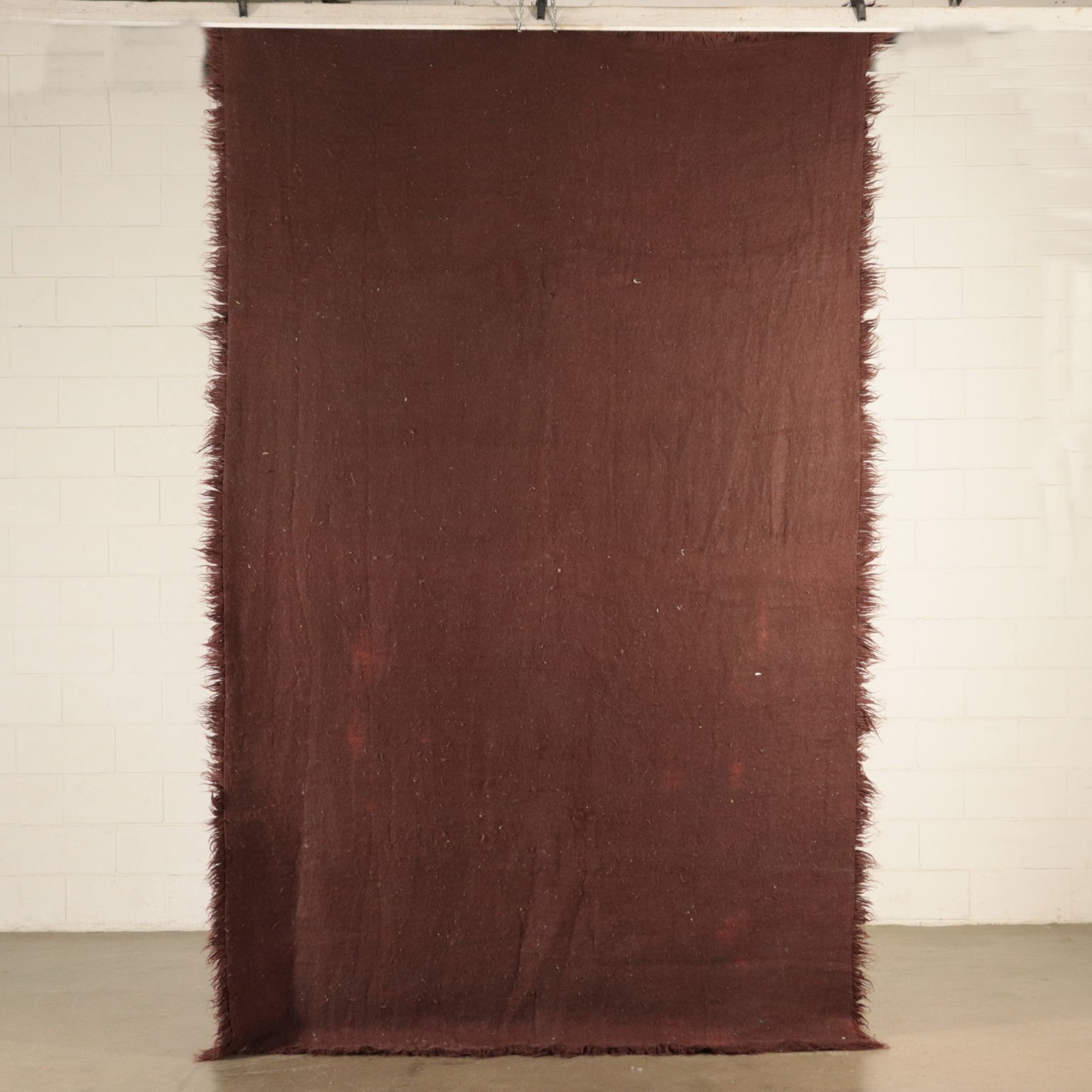 Vintage Shaggy Long-haired Rug 125.9 x 78.7 in Milan Italy 1970s