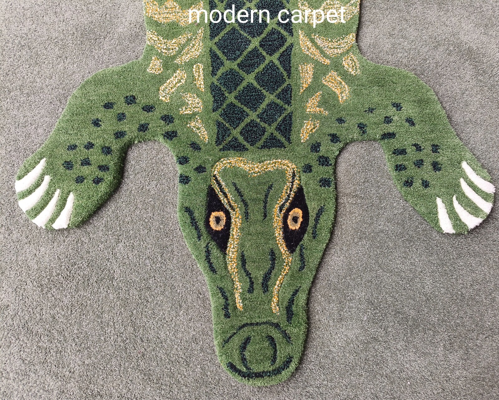 Crocodile Rugs 2×4 Feet Handmade 100% Woolen Hand Tufted For Home Decoration