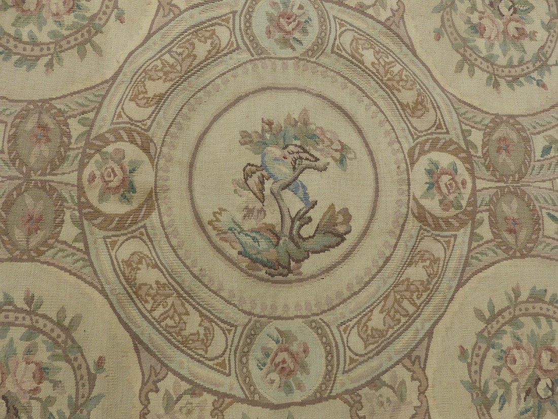 6’x9′ New Birds French Aubusson weave hand knotted wool Needlepoint area rug