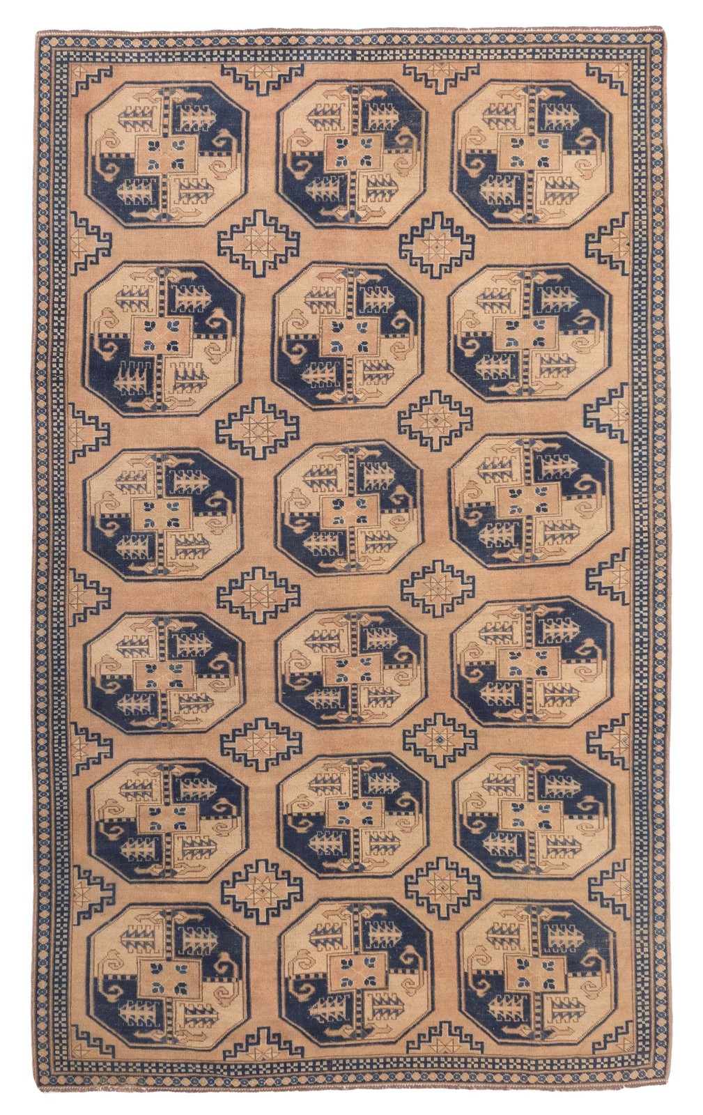 Vintage 5’4″ x 8’10” Traditional Hand Knotted Vegetable Dye Wool Area Rug